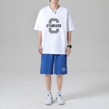 TZ3669轻奢时尚感男士短袖t恤男夏季薄款潮牌短裤休闲运动套装，男装休闲套装，星座510A-1