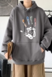 L2461P48港风2022秋冬新款大码潮男连帽情侣卫衣男连帽外套，男装卫衣，星座510A-1