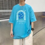T3579P25夏季韩版潮流oversize五分袖已爆印花图案短袖t恤，男装T恤，星座510A-1