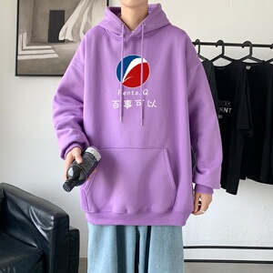 L2463P48港风 2022秋冬新款大码潮男连帽情侣卫衣男连帽外套图片