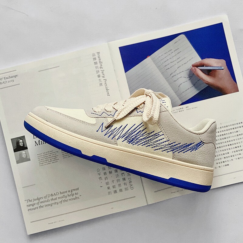 男鞋潮流SHOES小众板鞋德迅潮鞋INS休闲运动森系港风帆布图片