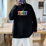 MG2804P65高领毛衣男士秋冬季韩版潮流港风ins情侣百搭宽松针织衫，男装针织衫/毛衣，星座510A-1