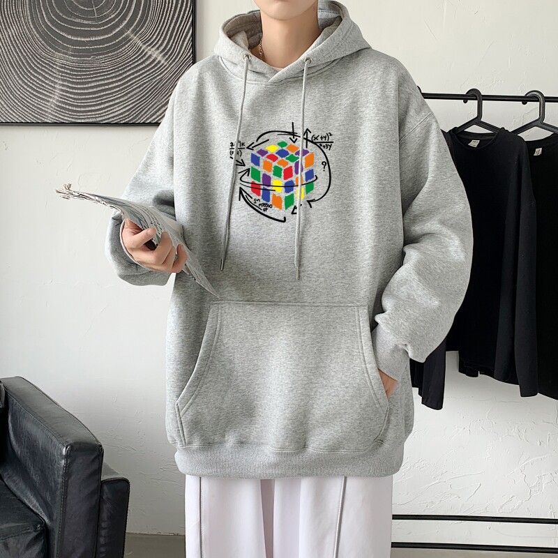 L2409P48秋季上新休闲连帽百搭韩潮外套卫衣男情侣装连帽卫衣,男装卫衣,星座510A-1