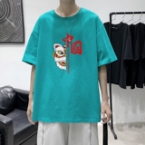 T2206P25港风室内潮印花男士中性宽松T恤港风T恤半袖男t体恤男，男装T恤，星座510A-1