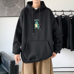 L2887P65秋季上新休闲连帽百搭韩潮外套卫衣男加绒加厚连帽卫衣图片