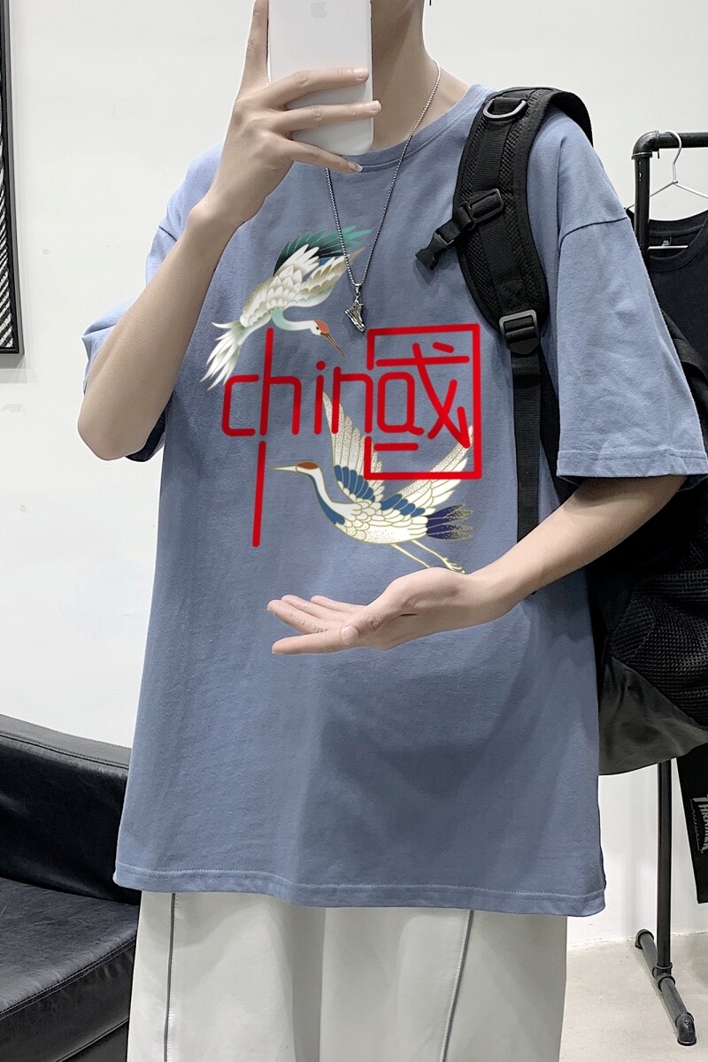T2197P25港风室内！21夏季潮流男士短袖T恤宽松半袖体恤衫,男装T恤,星座510A-1