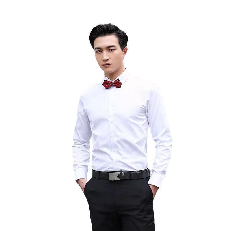 CSC8589P29秋冬款商务男士修身学院风白色正装衬衣正装套装大码,男装衬衫,星座510A-1