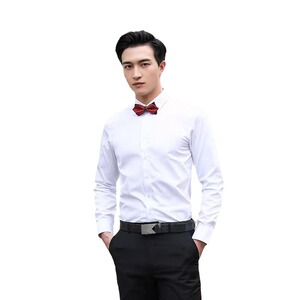 CSC8589P29秋冬款商务男士修身学院风白色正装衬衣正装套装大码图片