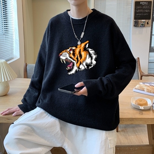 MD2892P55男生外套男士潮流休闲针织衫圆领毛衣上衣秋季宽松毛衣图片