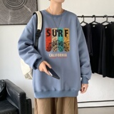 Y2879P38主推男圆领韩版运动外套ins港风青少年上衣21秋冬卫衣，男装卫衣，星座510A-1