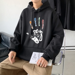 L2461P48秋装2022新款潮趣印花学生潮流男女情侣连帽卫衣