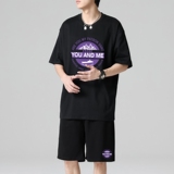 TZ3882奢时尚感男士短袖t恤男夏季薄款潮牌短裤休闲运动套装轻，男装休闲套装，星座510A-1
