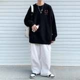 MD2809P55印花毛衣男秋季潮牌ins宽松慵懒高领针织衫潮流圆领线衣，男装针织衫/毛衣，星座510A-1