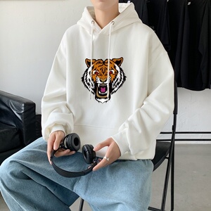L2894P65韩版ins男士学生宽松运动连帽卫衣加绒加厚连帽外套图片