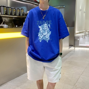 T3588P25已爆港风爱心印花短袖T恤高街纯棉可供抖音直播夏季新款