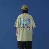 T1861P28中性女模潮印花男士中性宽松T恤港风T恤半袖男t体恤男，男装T恤，星座510A-1
