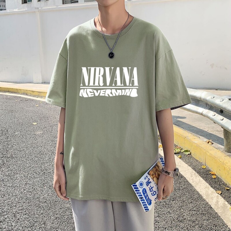 T3324P25男港风T恤落肩款宽松T恤克莱因蓝T 仓库一件起正常配送中图片