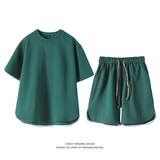 TZ8223P45年新款春秋季时尚休闲运动套装男显瘦T恤短裤两件套，男装休闲套装，星座510A-1