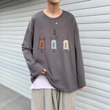 C2840P30春款长袖t恤男青少年纯棉春季打底衫新款春装外穿春衣，男装T恤，星座510A-1