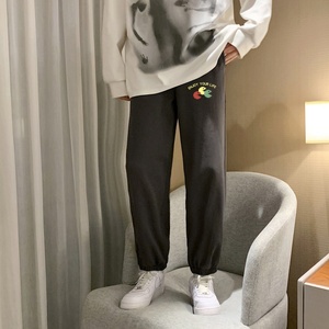 KD3458长裤 2022春夏新款港风长麦穗裤绳裤拼接休闲裤小脚卫裤图片
