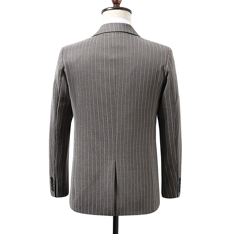 T2Z8630P150新款男士西服套装韩版休闲二件套条纹男西装外套,男装西服套装,星座510A-1