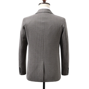 T2Z8630P150新款男士西服套装韩版休闲二件套条纹男西装外套图片