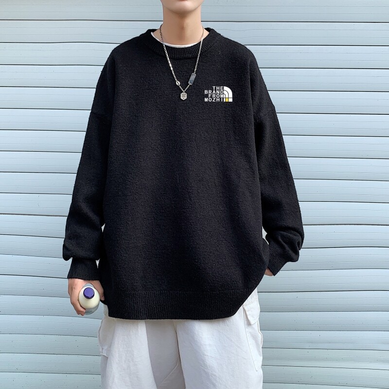 MD2813P55男2022秋季新款男士时尚圆领毛衣潮流百搭套头针织衫,男装针织衫/毛衣,星座510A-1