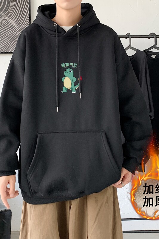 L2887P65秋季上新休闲连帽百搭韩潮外套卫衣男加绒加厚连帽卫衣,男装卫衣,星座510A-1