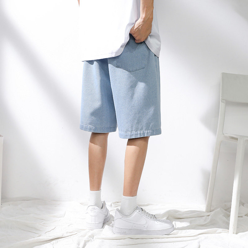 DN3808阳光景牛仔短裤男宽松休闲韩版日系港风潮牌工装短裤男,男装牛仔裤,星座510A-1