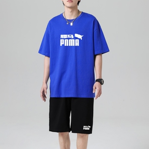 TZ3886休闲运动套装轻奢时尚感男士短袖t恤男夏季薄款潮牌短裤图片