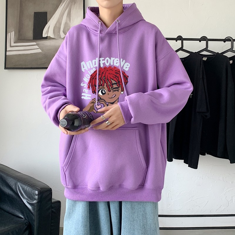 LD5675P38美式重磅卫衣男oversize小众高街男潮ins春秋季男生衣服图片