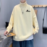 MG2814P65潮牌秋冬季男加绒加厚毛衣港风高领宽松针织衫保暖内搭，男装针织衫/毛衣，星座510A-1