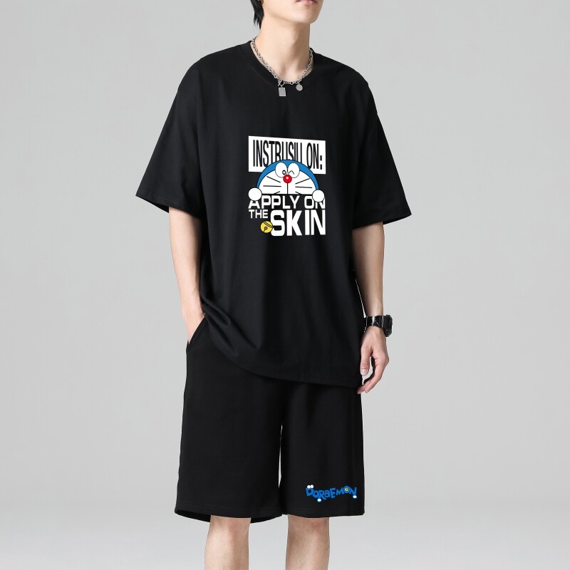 TZ3507休闲运动套装轻奢时尚感男士短袖t恤男夏季薄款潮牌短裤，男装休闲套装，星座510A-1