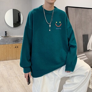 MD2809P55男生外套男士潮流休闲针织衫圆领毛衣上衣秋季宽松毛衣图片