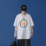 T1677P25@中性风夏装新款简单字母印花宽松版圆领短袖T恤，男装T恤，星座510A-1