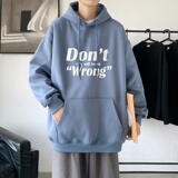 LD5677P38男小清新潮流ins帽衫春秋季加套轻熟风字母印花连帽卫衣，男装卫衣，星座510A-1