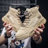 X2520P42秋新款韩版高帮男鞋男增高工装百搭潮靴子男靴复古马丁靴，男鞋马丁靴，星座614-1