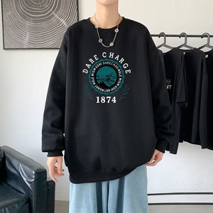 Y2478P38秋卫衣2022春季男圆领韩版嘻哈运动外套ins港风休闲上衣图片