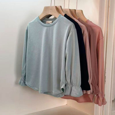 女童长袖T恤衫春秋薄款上衣亲肤