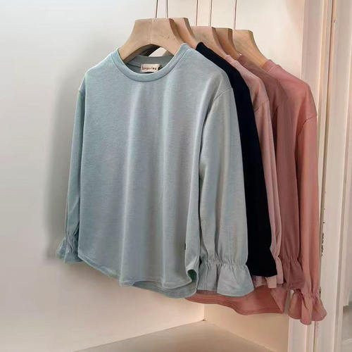 女童长袖T恤衫春秋薄款上衣亲肤