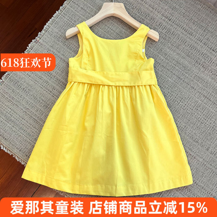 661女童连衣裙夏季柔软棉布无袖背心裙100-140cm