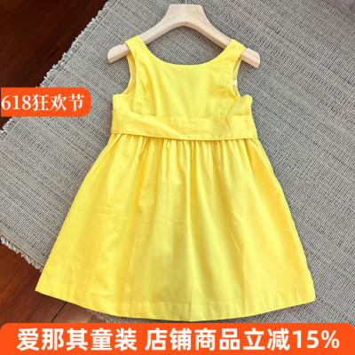 女童连衣裙夏季柔软棉布无袖