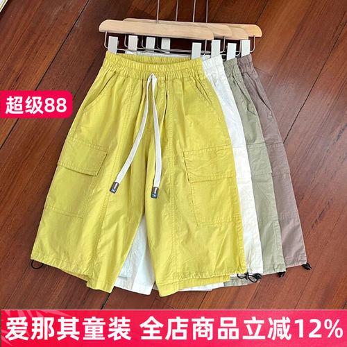 631男女童中裤春夏薄款棉布休闲裤七分裤120-160cm