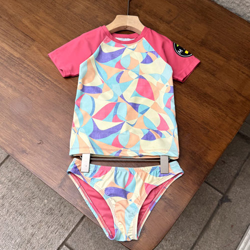 女童泳装夏季运动游泳上衣裤子