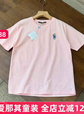 6021男女童短袖T恤衫夏季棉T印花卡通上衣中大童120-170cm