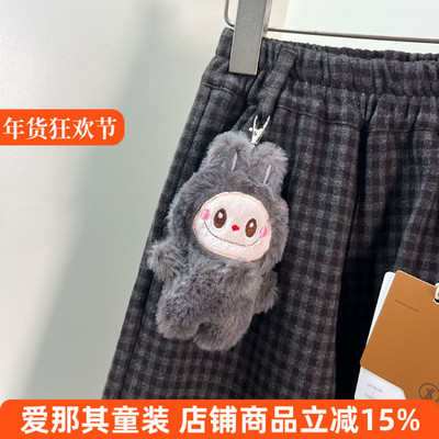 6021女童长裤秋冬加绒休闲裤保暖裤大童110-150cm