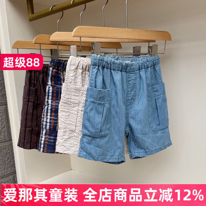 日单PM男女童短裤夏季薄款五分裤图片