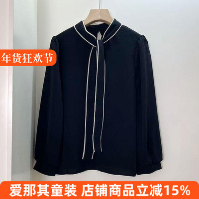 6023女款长袖衬衫春秋雪纺上衣打底衫成人大童 特价！