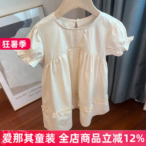 6123女童短袖连衣裙夏季棉布休闲裙公主裙100-140cm