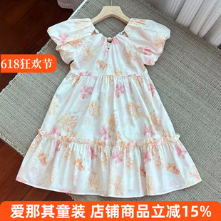 228女童短袖连衣裙夏季薄款棉布裙子120-160cm